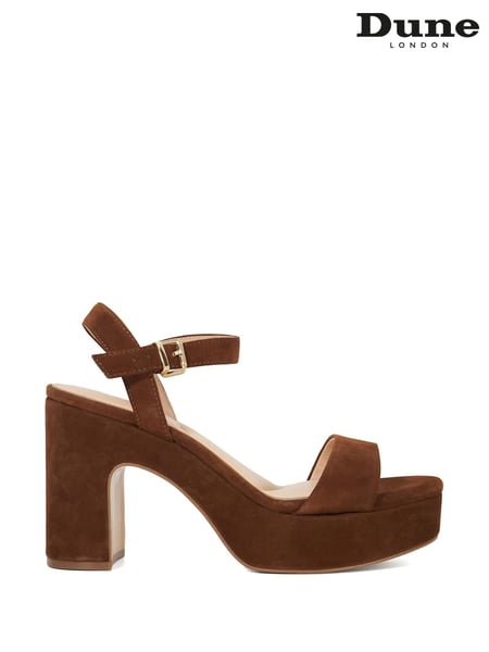 Dune London Brown Monotone Platform Heel Sandals (F63739) | € 170
