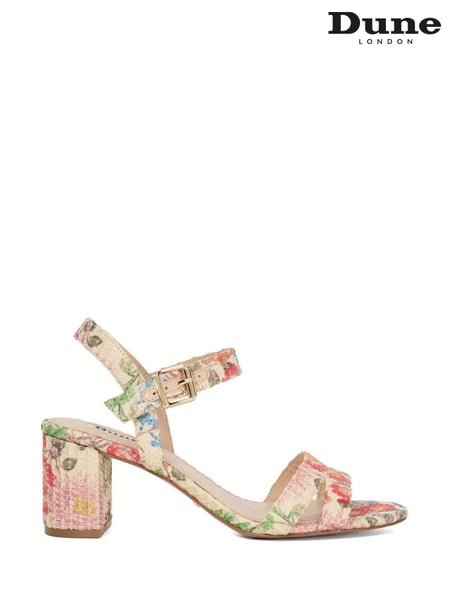 Dune London Natural Nude Standard Fit Merisa Block Heel Sandals (F63756) | € 139
