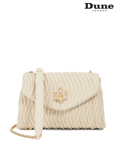 Dune London Cream Darling Bug Quilt Shoulder Bag (F63929) | € 248
