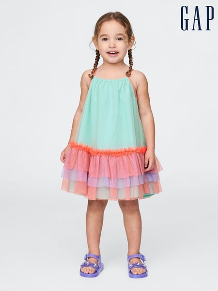 Gap Green Rainbow Sleeveless Mesh Tutu Dress (6mths-5yrs) (F64053) | € 47