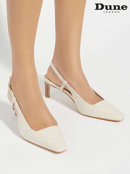 Dune London Nude Dancing Mono Sling Back Kitten Heels (F64068) | € 154