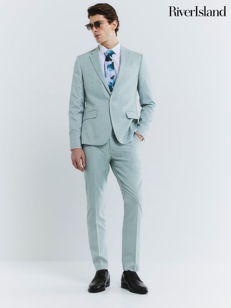 River Island Green Skinny Fit Stretch Suit Jacket (F65938) | € 125