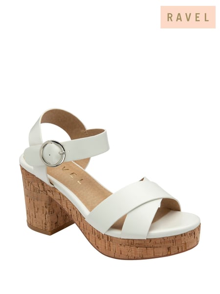 Ravel White Open-Toe Platform Sandals (F66391) | € 94