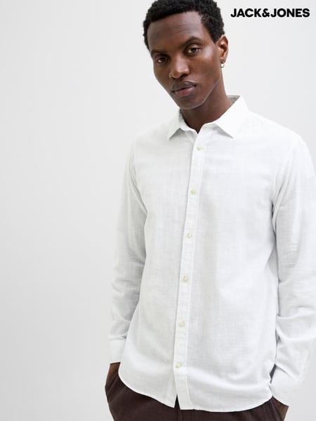 JACK & JONES White Long Sleeve Summer Shirt (F67783) | € 55