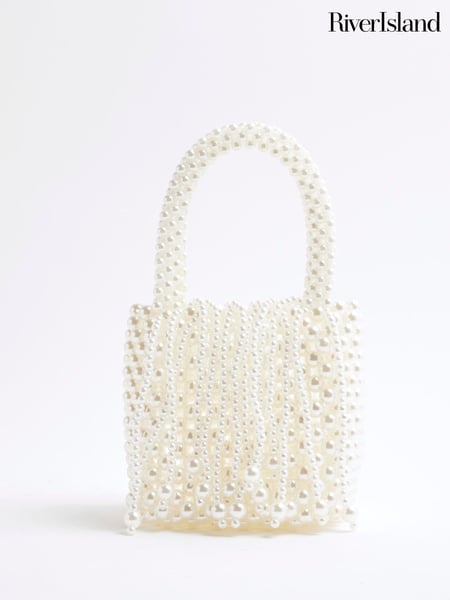 River Island White Waterfall Pearl Bag (F69321) | € 56