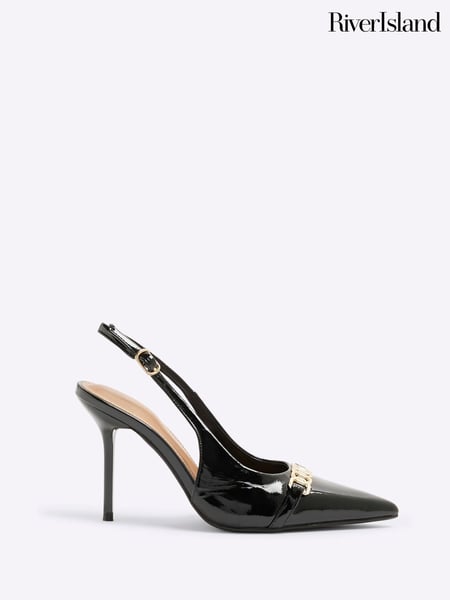 River Island Black Sling Back Court Shoes (F69328) | € 72