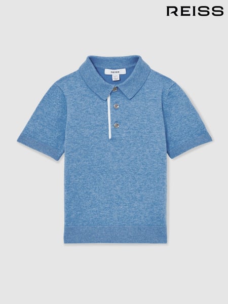 Reiss Blue Finch Contrast Placket Polo Shirt With Cotton (F70011) | € 53