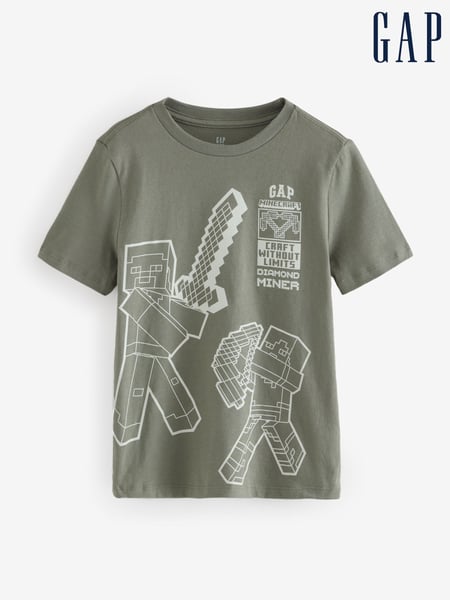 Gap Grey Minecraft Graphic T-Shirt (4-13yrs) (F70151) | € 25