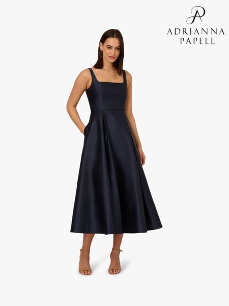 Adrianna Papell Blue Mikado Ankle Dress (F71421) | € 310