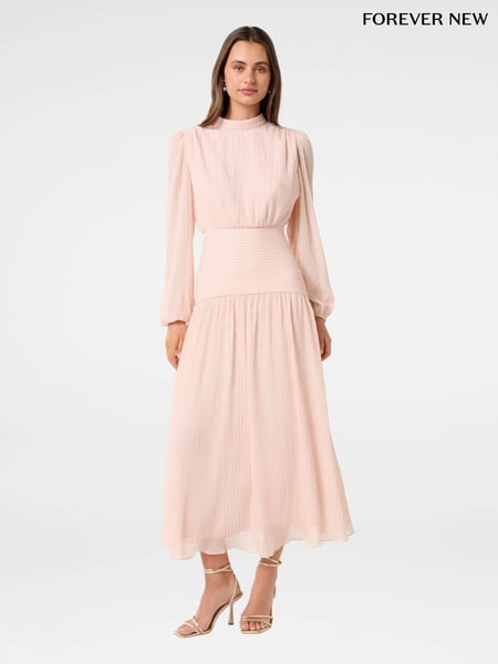 Forever New Pink Celine Shimmer Maxi Dress (F71585) | € 218