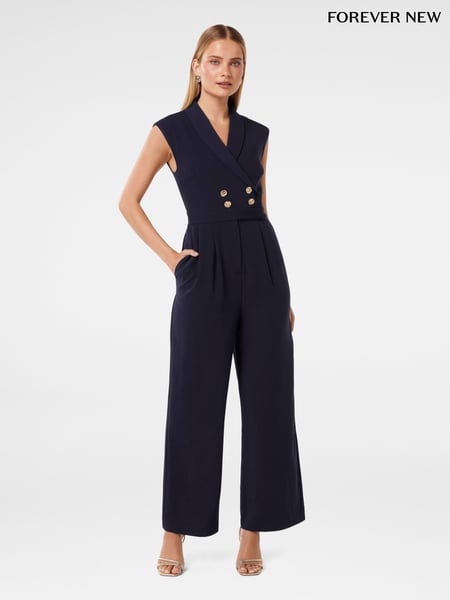 Forever New Blue Jacey Sleeveless Tux Jumpsuit (F71593) | € 187