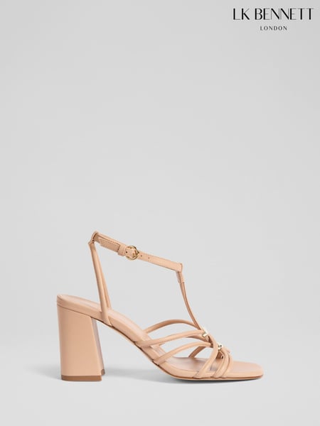 LK Bennett Natural Noelle Trench Nappa Leather Tubular Oloid Sandals (F74873) | € 466