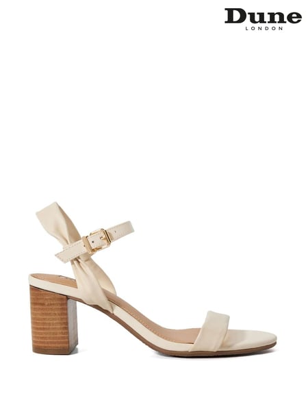 Dune London Cream Wide Fit Jaliz Two Part Heel Sandals (F76000) | € 123