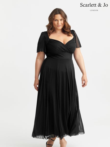 Scarlett & Jo Black Kemi Bolero Wrap Bodice Maxi Gown (F77471) | € 140