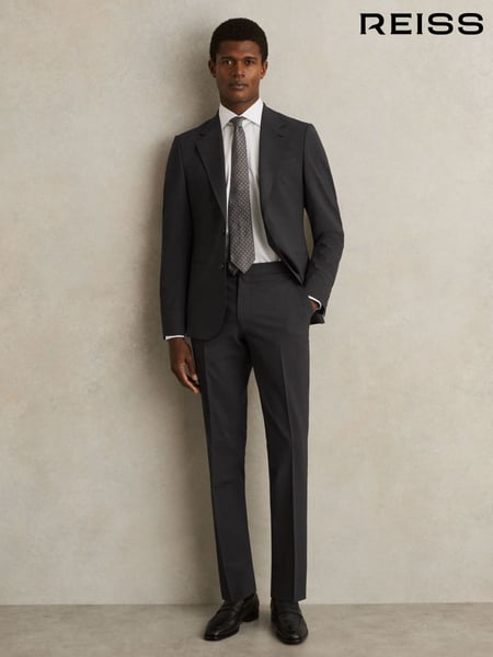 Reiss Grey Promise Slim-Fit Wool-Blend Suit Trousers (F77532) | € 200