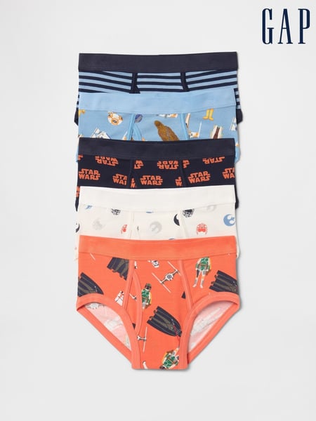 Gap Blue/Orange/Cream Star Wars 5 Pack Cotton Stretch Underwear Briefs (4-13yrs) (F79372) | € 47