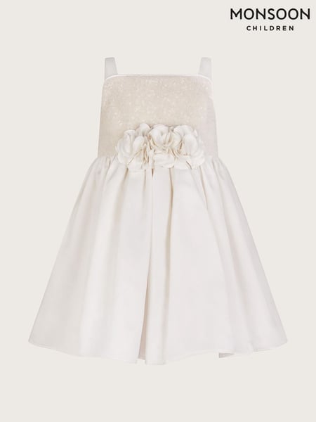 Monsoon White Baby Orelia Sequin Satin Dress (F82944) | € 70 - € 78