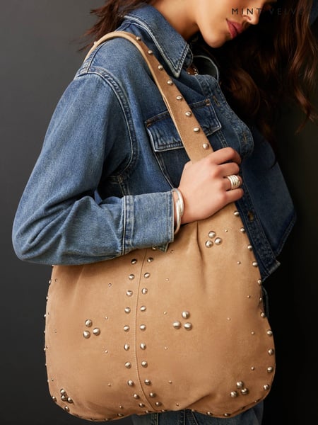Mint Velvet Cream Bella Studded Bag (F83047) | € 218