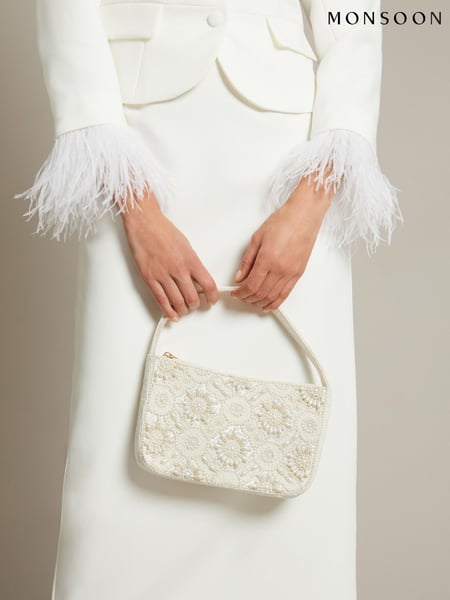 Monsoon Natural Hani Pearl Embellished Bag (F83227) | € 86
