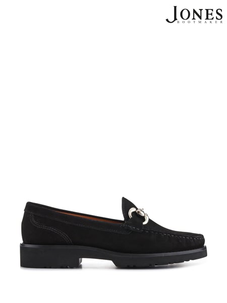 Jones Bootmaker Orlana Leather Slip-On Black Moccasins (F83763) | € 154