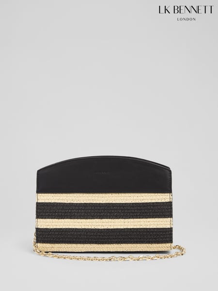 LK Bennett Black Trinity Paper Fabric Blend Cross-Body Bag (F84631) | € 201