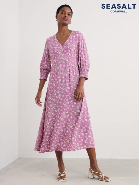 Seasalt Cornwall Light Purple Bell Gable Above-Ankle Dress (F87030) | € 130