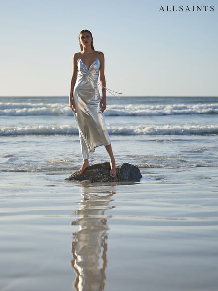 AllSaints Grey Alexia Dress (F87665) | € 310