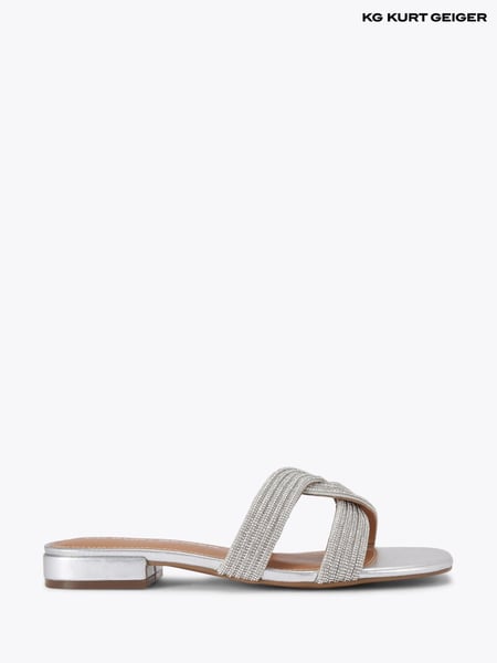 KG Kurt Geiger Silver Chrome Rebel Sandals (F87907) | € 123