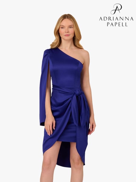 Adrianna Papell Blue Side Knot Draped Dress (F88031) | € 248