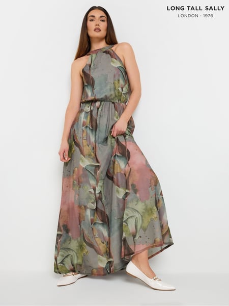 Long Tall Sally Floral Print Halterneck Maxi Dress (F88447) | 94 €