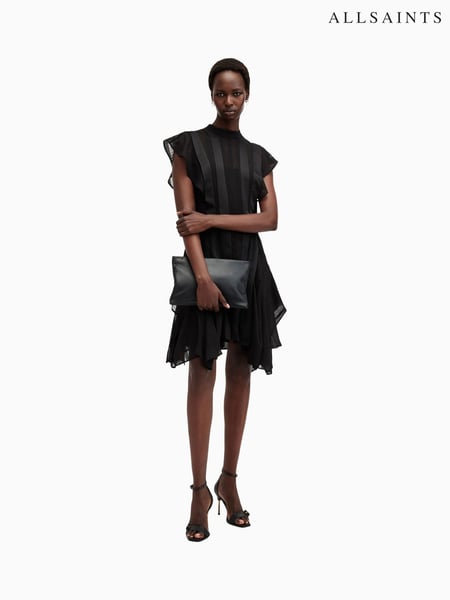 AllSaints Black Fleur Texture Dress (F89073) | € 310