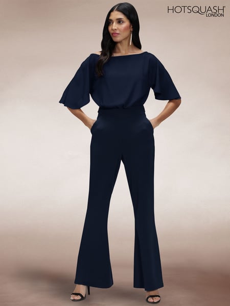Hot Squash Blue Drop Shoulder Jumpsuit (F89449) | € 201