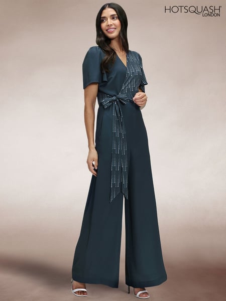 Hot Squash Blue Overwrap Print Jumpsuit (F89457) | € 248