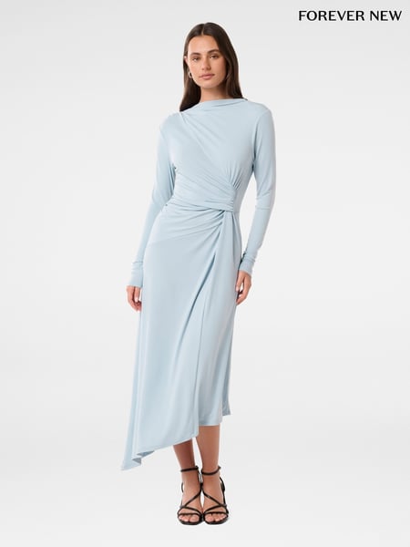 Forever New Blue Ava Twist Waist Midi Dress (F89649) | € 139