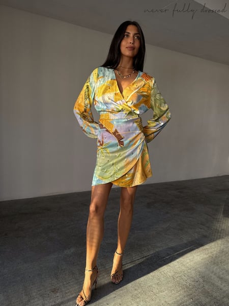 Never Fully Dressed Blue Vienna Wrap Dress (F90420) | € 154