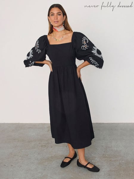 Never Fully Dressed Black Enchanted Belle 100% Cotton Dress (F90430) | € 248