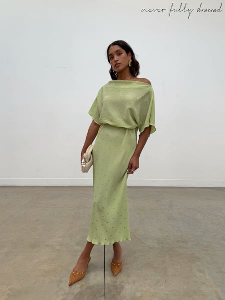 Never Fully Dressed Green Pistachio Tilly Dress (F90598) | € 201