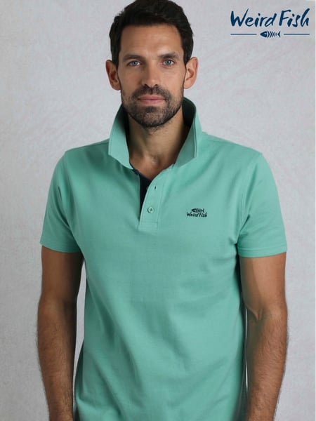Weird Fish Blue Miles Pique 100% Cotton Polo Shirt (F90977) | € 59