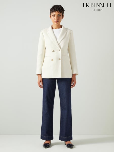 LK Bennett Cream Mariner Cream Tailored Jacket (F91343) | € 544