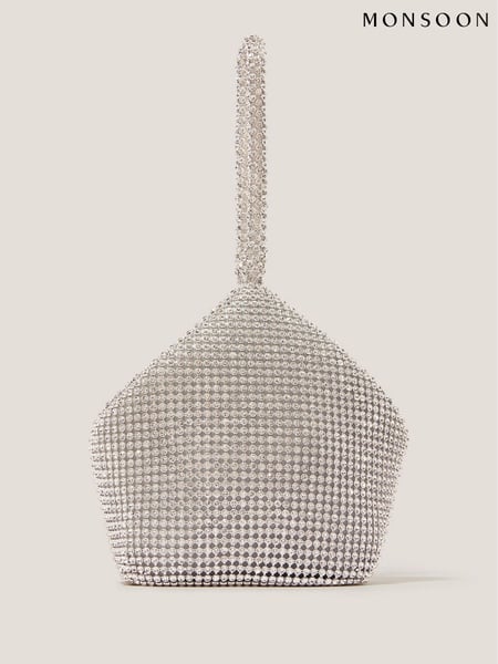Monsoon Silver Zola Mini Rhinestone Bag (F91740) | € 70