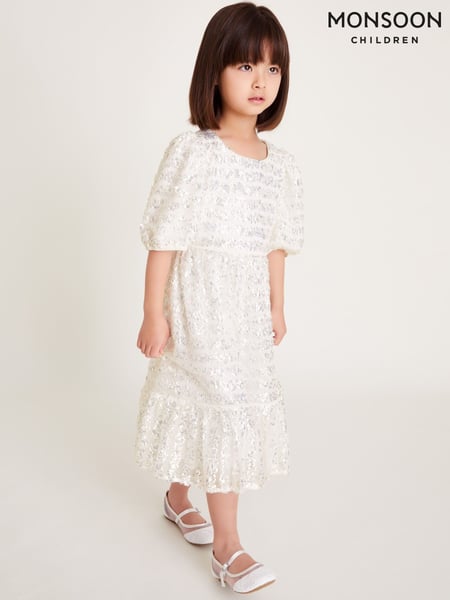 Monsoon Natural Pippa Sequin Stripe Tunic Dress (F91848) | € 97 - € 112