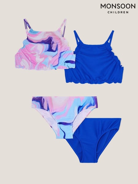 Monsoon Blue Scallop Trim Bikinis Sets 2 Pack (F91922) | € 62 - € 69