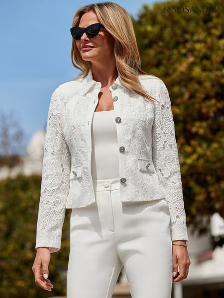 Sosandar White Lace Fitted Jacket (F93530) | € 139