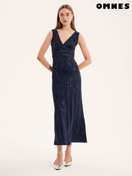 Omnes Navy Iris Maxi Dress (F95364) | € 154