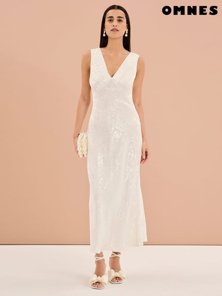 Omnes White Iris Maxi Dress (F95406) | € 154