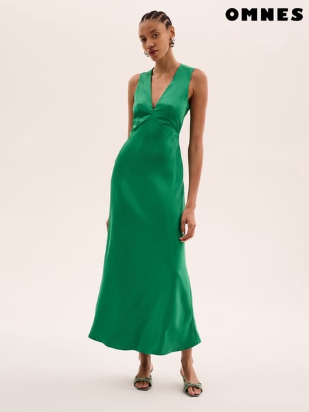 Omnes Green Nova Maxi Tie Back Dress (F95427) | € 148