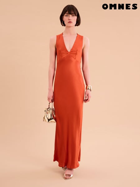 Omnes Orange Nova Maxi Tie Back Dress (F95502) | € 148