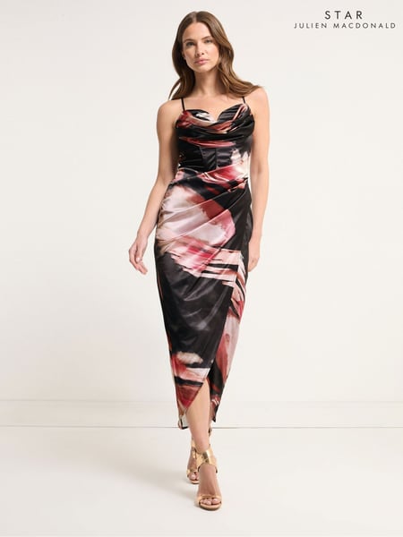 Star by Julien MacDonald Orange Printed Satin Dress (F98320) | € 117