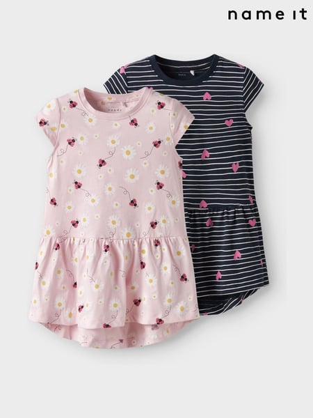 Name It Pink Capsleeve Printed Dresses 2 Pack (F99246) | € 31