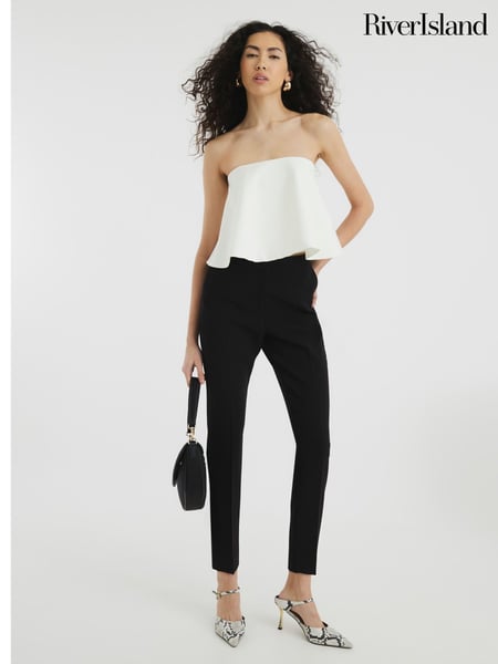 River Island Black Elasticated Cigarette Trousers (F99476) | € 62